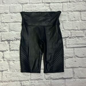 Spanx faux leather Moto bike short